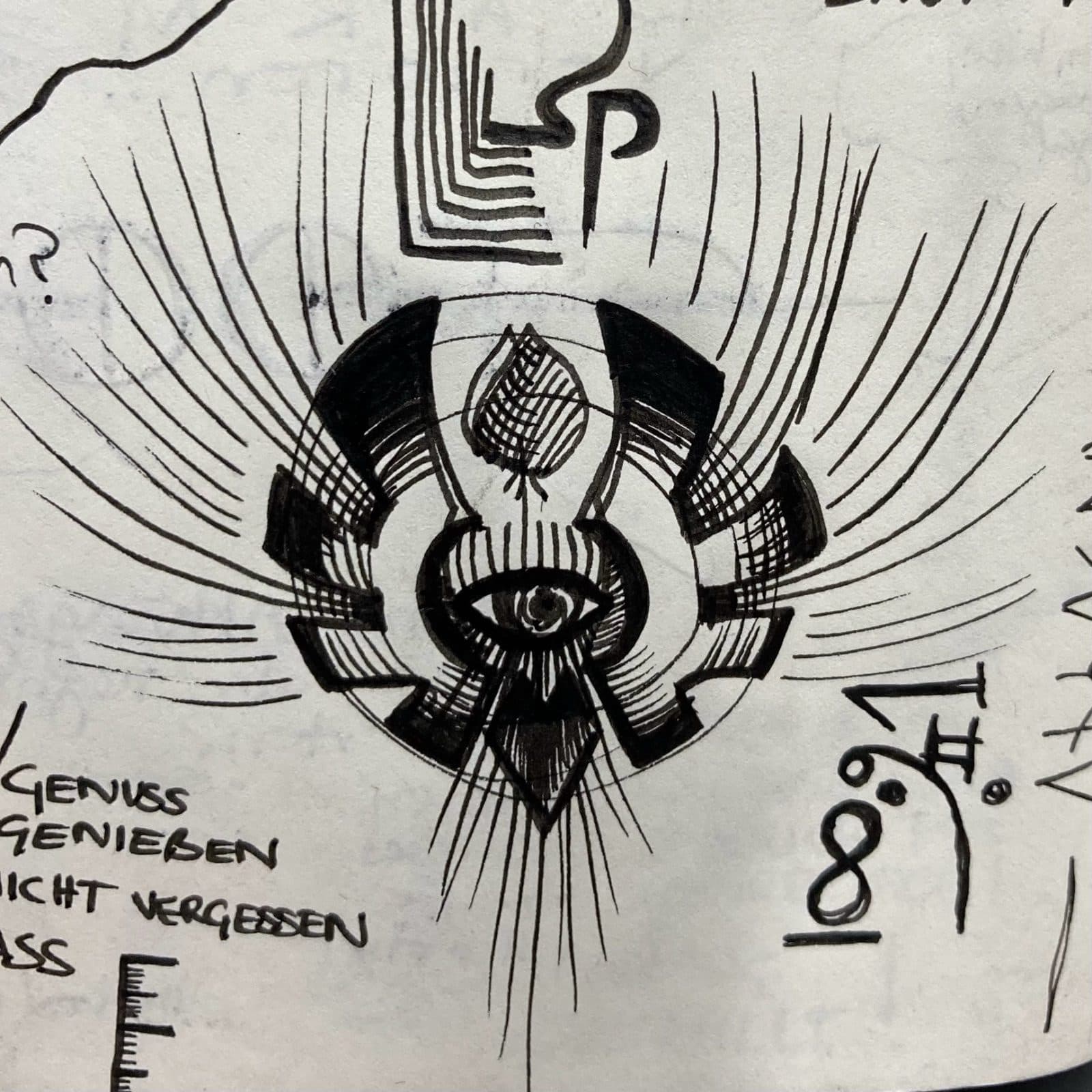 Ajna — Tusche auf Papier
